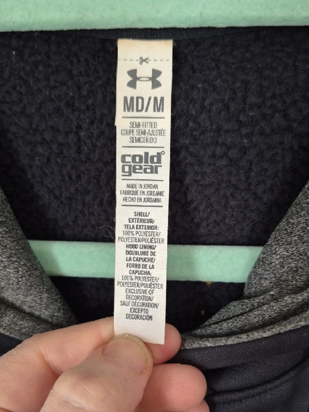 Under Armour Black Storm Hoodie with Orange-Trim Logo Med - Picture 4 of 6